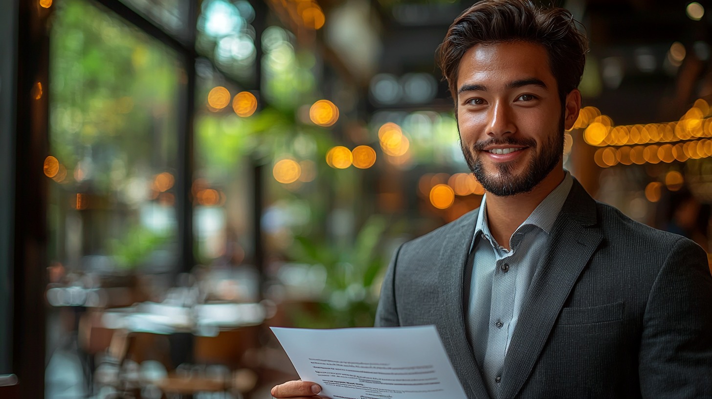 Student reviewing their resume before an interview